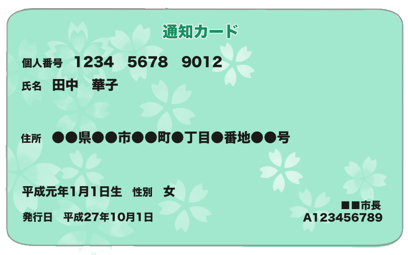 通知カード 再発行